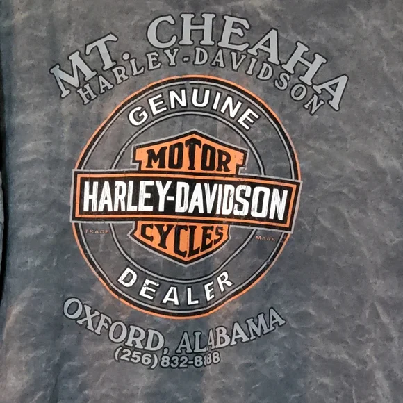 Harley Davidson Men's T-Shirt Gray Stonewashed XXL MT Cheaha AL - Picture 6 of 7
